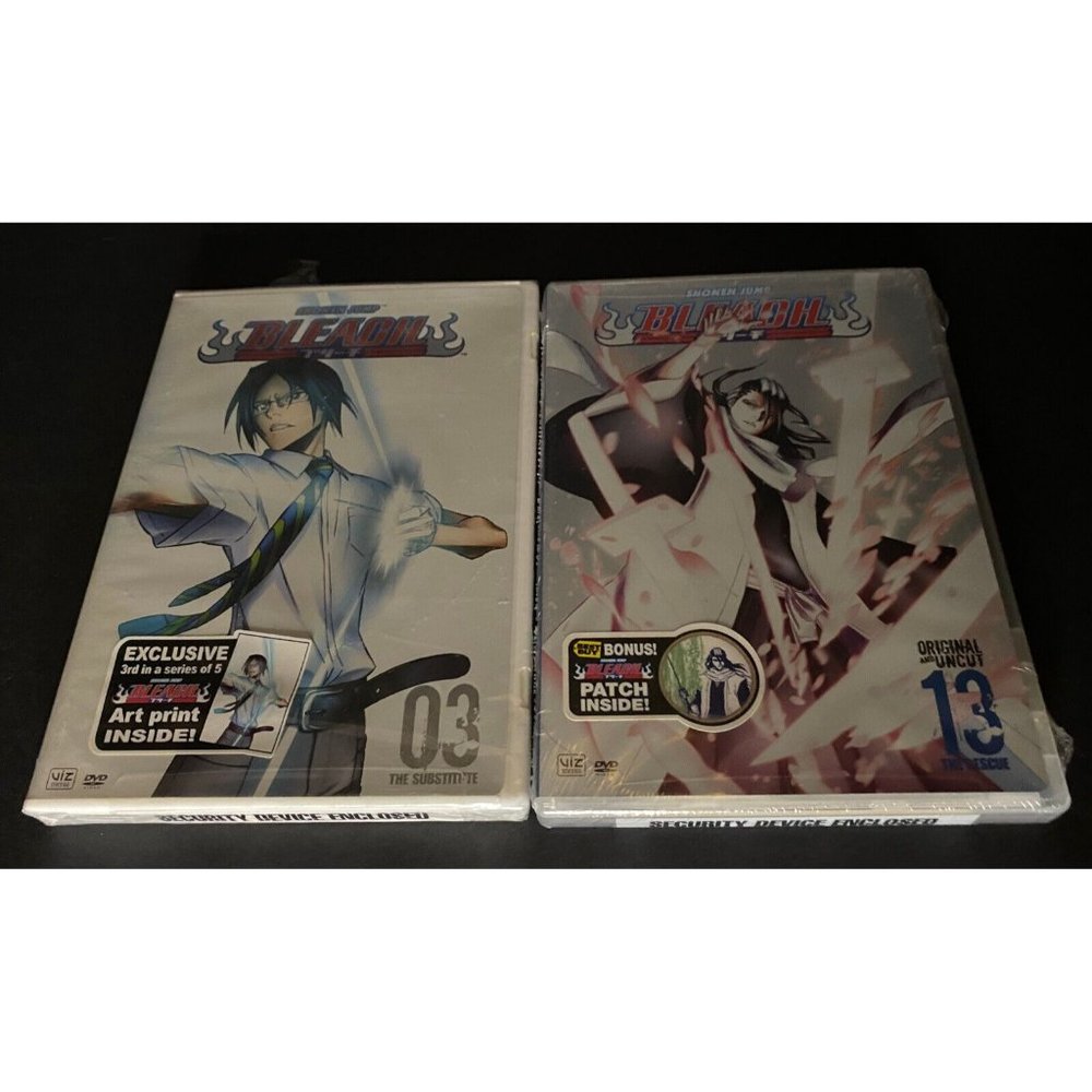Lot of 2 Bleach Vol. 13 The Rescue + Vol. 03 The Substite DVD NEW